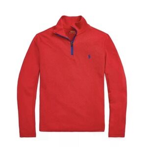 Polo Ralph Lauren Boys Youth 1/4 Zip Sweater Size XL 18/20 Red NWT
